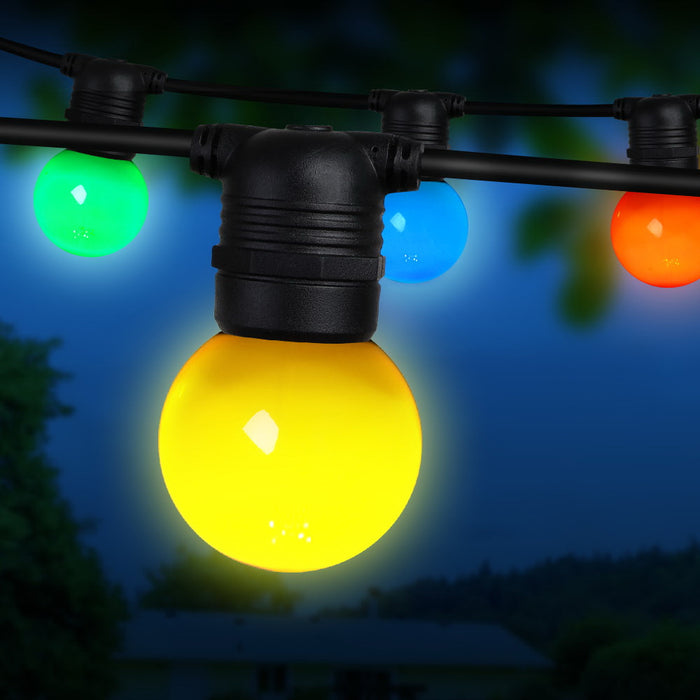 LED Festoon String Lights 40 Bulbs Kits Wedding Party Christmas 41m