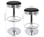 2 PU Leather Backless Barstool Dimensions
