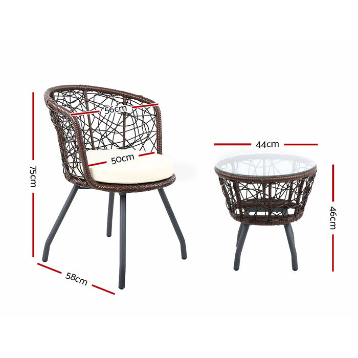Garden Chair and Table Dimensions
