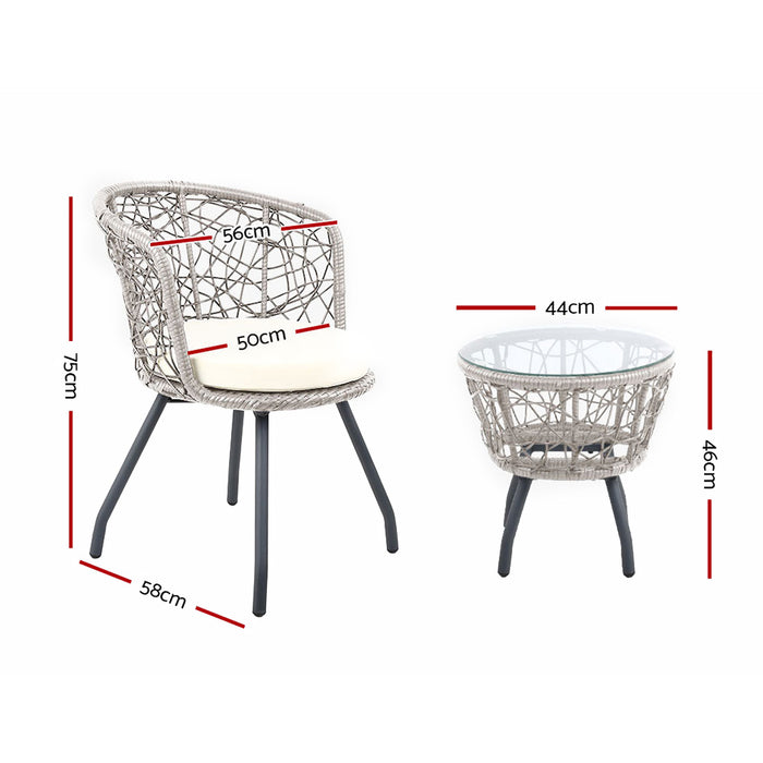Garden Chair and Table Dimensions 