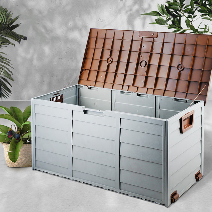 Garden Storage Box with Adjustable Lid