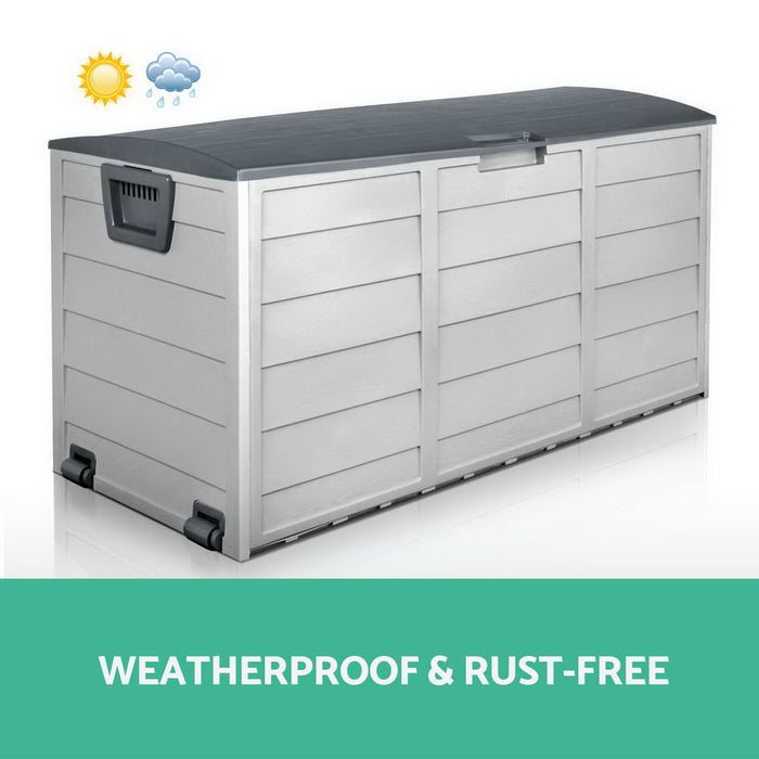 Weatherproof and Rust Free 290L Lockable Garden Storage