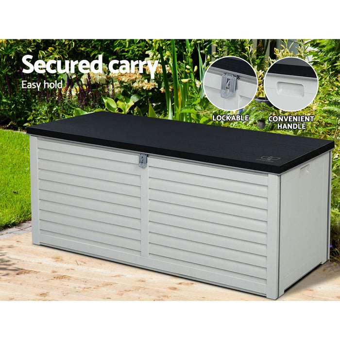 Gardeon Outdoor Storage Box Bench Seat Toy Tool Sheds 390L