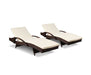 Gardeon 2pc Sun Lounge Outdoor Furniture Day Bed Rattan Wicker Lounger Patio
