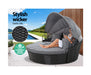 Stylish Wicker 0-90 Degrees Folding Canopy Outdoor Day Bed