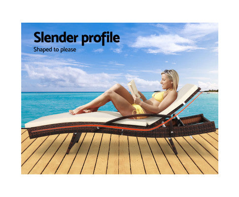 Slender Sun Lounge Outdoor Furniture 
