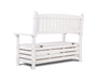 Gardeon Outdoor Storage Bench Box Wooden Garden Chair 2 Seat Timber Furniture White
