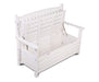 Outdoor Storage Bench Box Wooden Garden Chair with Lid Opened and Inner Part is Visible