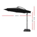 Instahut 3M Umbrella with 50x50cm Base Outdoor Umbrellas Cantilever Sun Stand UV Garden Black Dimensions