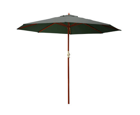 Umbrella Outdoor Pole Umbrellas Stand Sun Beach Garden Deck Charcoal 3m