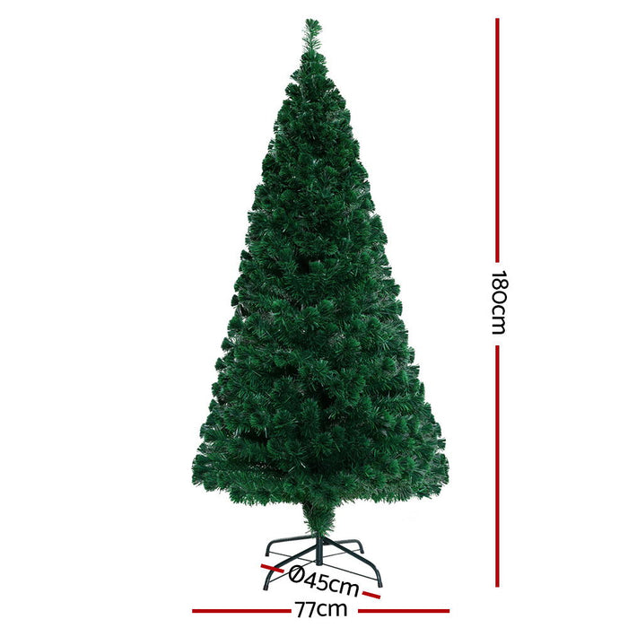Christmas Tree 1.8M 6FT LED Xmas Fibre Optic Multi Warm White