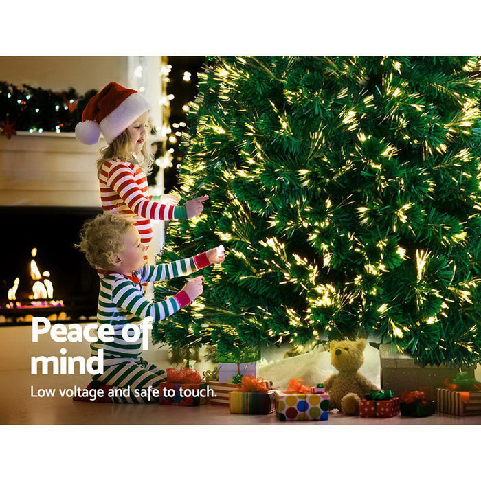 Christmas Tree 1.8M 6FT LED Xmas Fibre Optic Multi Warm White