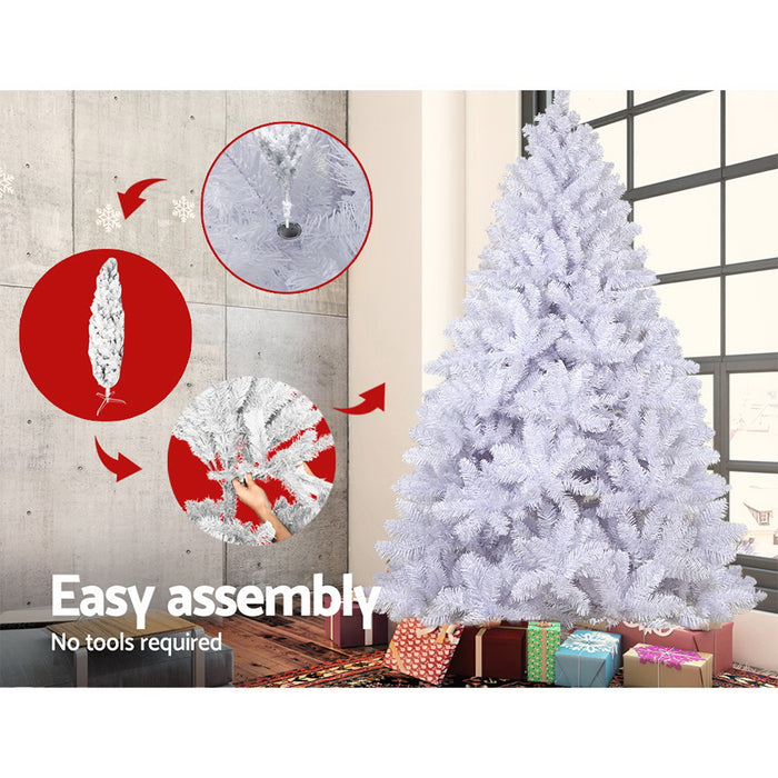 White Christmas Tree Xmas Decorations Home Decor 2.1M 7FT