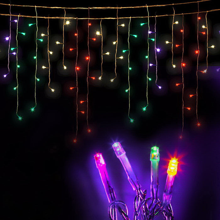 500 LED Christmas Icicle Lights 20M Outdoor Fairy String Party Wedding Multicolour