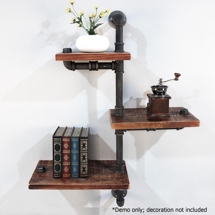Display Shelves Bookshelf Pipe Shelf Rustic Industrial Floating Wall Shelves DIY Brackets